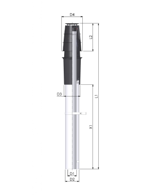 Konzentrische vertikaler Rauchgasaustritt fr den geschlossene TTulpe C-Meister 11, 13 & 14