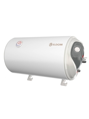 ELDOM Favourite Waagerechte Wasserspeicher 50 Liter 2 kW. mit die Anschlue an die rechte Seite. Mechanisches Thermostat und Energieeffizienz C.