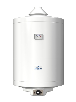 Erdgasbefeuerter Warmwasserspeicher mit Schornstein- / Abgasrohr Anschlu, Inhalt 80 Liter.